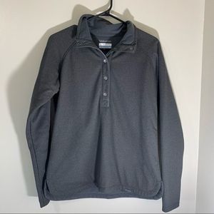 Columbia Dark Grey Omni-Wick Half-Zip/Button Sweater